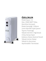 ALVEUS 11 Dilim Yağlı Isıtıcı Radyatör ALV09 - 4