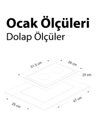 ALVEUS 2'Lİ VİTROSERAMİK ANKASTRE ELEKTRİKLİ DOMİNO OCAK - 5