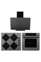 Alveus 3’lü Ankastre Set Gri Modern(3000-KLS670-MFA627) - Alveus