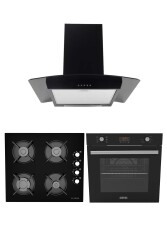 ALVEUS AKDENİZ 627 SİYAH 3'LÜ ANKASTRE SET (İBER-GLS640-MFA627) - Alveus