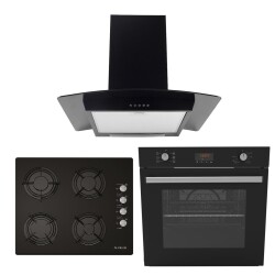 ALVEUS AKDENİZ 627 SİYAH 3'LÜ ANKASTRE SET YENİ (İBER-GLS640-MFA627) - Alveus