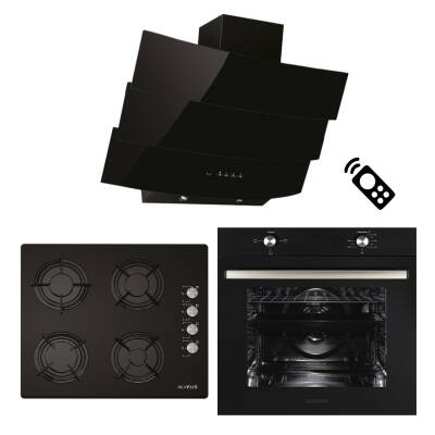 ALVEUS CENTURY 604 SİYAH 3'LÜ ANKASTRE SET (MODW-GLS640-MFA604) - 1