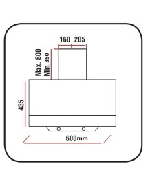 ALVEUS F18 TEK CAMLI BEYAZ ANKASTRE DAVLUMBAZ - 4