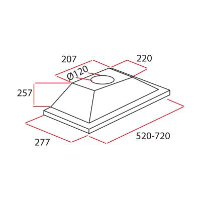 ALVEUS F9 INOX GÖMME ASPİRATÖR(52cm) - 2