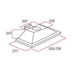 ALVEUS F9 INOX GÖMME ASPİRATÖR(52cm) - 2