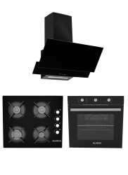 ALVEUS GARDENYA 614 SİYAH 3'LÜ ANKASTRE SET (GLS640-F17-MFA614) - Alveus