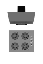 ALVEUS GRİ 2'Lİ CAM ANKASTRE SET [F17-GLS640] - Alveus