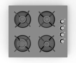ALVEUS GRİ CAM DİJİTAL/DOKUNMATİK 3'LÜ ANKASTRE SET (F17-GLS640-MFA627) - 3