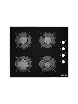 ALVEUS İBER 615 INOX/SİYAH 3'LÜ ANKASTRE SET [İBERINOX-GLS640SİYAH-615INOX] - 3