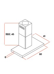 ALVEUS LARA SİYAH DOKUNMATİK DAVLUMBAZ 60 cm - 3