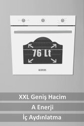 ALVEUS MFA 604 TD BEYAZ ANKASTRE FIRIN - 2