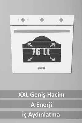 ALVEUS MFA 604 TD BEYAZ ANKASTRE FIRIN - 2