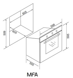 ALVEUS MFA 614 BEYAZ (TURBO FAN) ANKASTRE FIRIN - 3