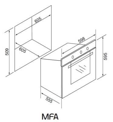 ALVEUS MFA 614 BEYAZ (TURBO FAN) ANKASTRE FIRIN - 3