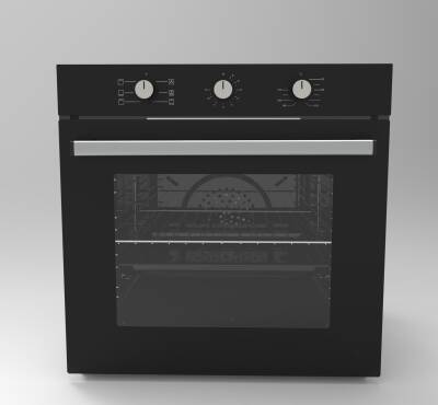 ALVEUS MFA 614 SİYAH (TURBO FAN) ANKASTRE FIRIN - 1