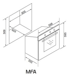 ALVEUS MFA 627 SİYAH (TURBOFAN + SOĞUTMA FAN) ANKASTRE FIRIN - 2