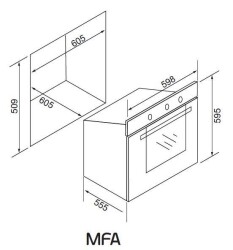 ALVEUS MFA 627 SİYAH YENİ (TURBOFAN + SOĞUTMA FAN) ANKASTRE FIRIN - 2