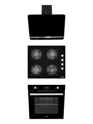 ALVEUS NEW 627 SİYAH CAM 3'LÜ ANKASTRE SET [BİNDESİT-GLS640-MFA627] - ALVEUS