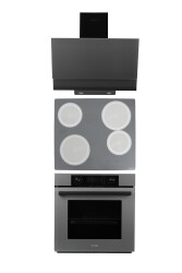 Alveus Shadow Gri Elektrikli 3'lü Cam Dijital Ankastre Set (3000-VİTRO-MFA627) - ALVEUS