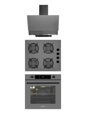 ALVEUS Master Gri Cam Ankastre Set(3000-GLS640-MFA627) - 1