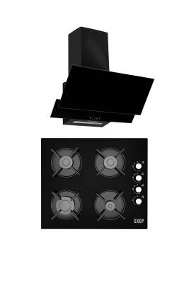 EXEP 2'Lİ SİYAH CAM ANKASTRE SET [ED401-EO320] - 1