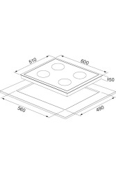 EXEP BASİC BEYAZ 260 3'LÜ ANKASTRE SET (ED400-EO320-EF260) - 7