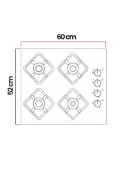 EXEP BEYAZ SET ÜSTÜ CAM OCAK(EO320) - 4