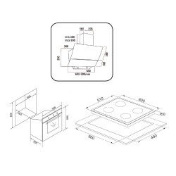 EXEP ECO LİNE BEYAZ 3 LÜ ANKASTRE SET (ED401-EO320-EF240) - 5