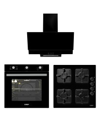 EXEP ECO LİNE SİYAH 3 LÜ ANKASTRE SET (ED401-EO320-EF240) - EXEP