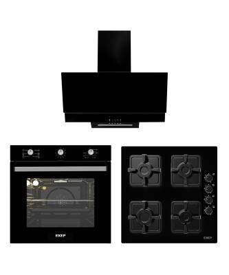 EXEP ECO LİNE SİYAH 3 LÜ ANKASTRE SET (ED401-EO320-EF240) - 1