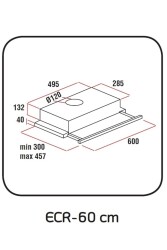 Exep ECR F4 Çift Filtreli Beyaz Aspiratör - 2
