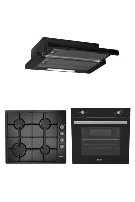 EXEP EKONOMİK EMAYE SİYAH 3'LÜ ANKASTRE SET ( E5E - EO330 - EF200 ) - 1