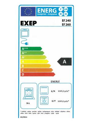 Exep Elegra 2’li Siyah Ankastre Set(Cam Gazlı Ocak + Turbo Fırın (EO320+ EF240) - 6