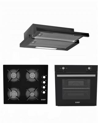EXEP İVORY SİYAH 3 LÜ ANKASTRE SET (E5E-EO320-EF200) - 1