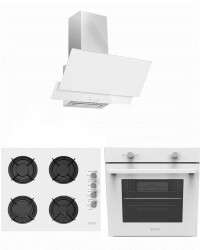 EXEP LİNE BEYAZ 3 LÜ ANKASTRE SET (ED401-EO320-EF200) - 1