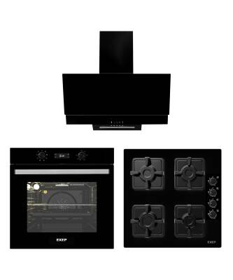 EXEP PLUS LİNE SİYAH 3 LÜ ANKASTRE SET (ED401-EO320-EF260) - 1