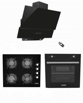EXEP SMART SİYAH 3 LÜ ANKASTRE SET (ED402-EO320-EF200) - 1